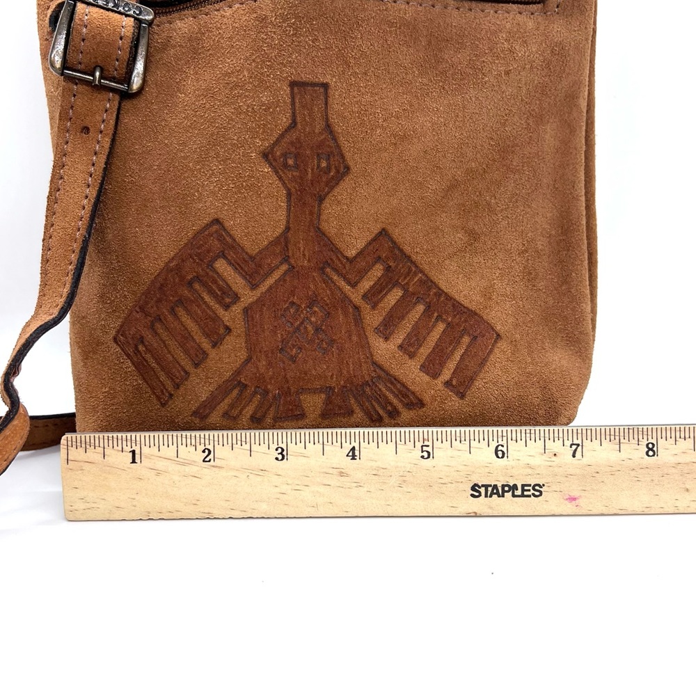 Vintage Suede Thunder Bird Cross Body Slim Bag - Picture 7 of 14